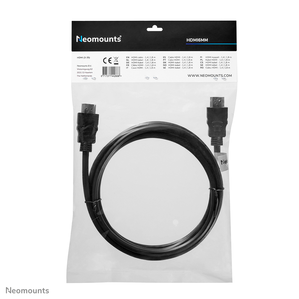 Neomounts HDMI6MM HDMI Kabel - 1.8 Meter
